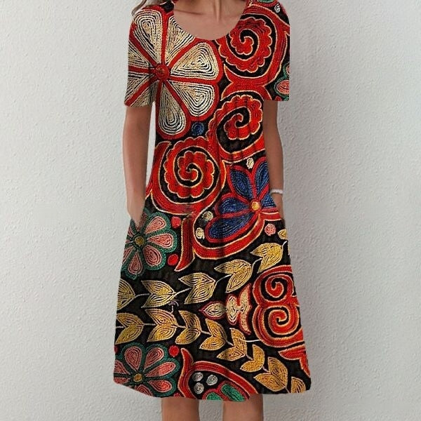 💗sukienka midi, eleganckie wyjścia, motywy botaniczne_3982372