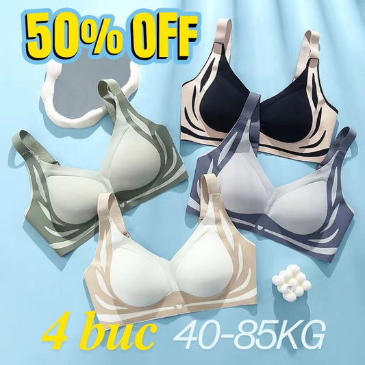 😍【Pachet de 4】Sutien pentru femei fără sârmă, dintr-o bucată❤️【40-85KG】_3979277