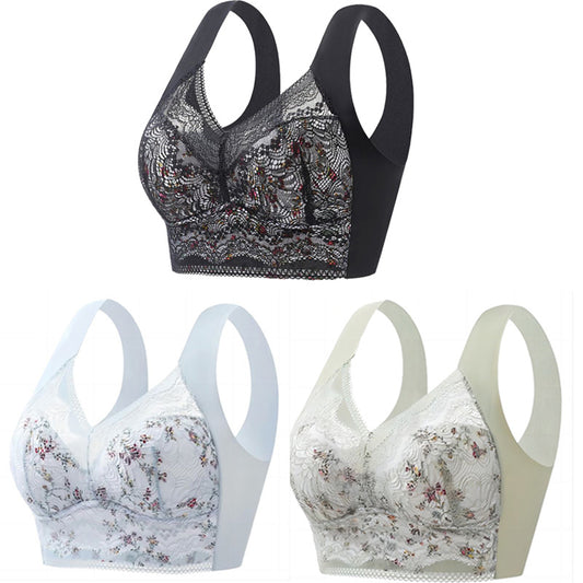 🔥【Pachet 6】💕🎁Sutien de mărime mare din mătase de gheață fără cusături, respirabil și reglabil [40kg-100kg]_3982303
